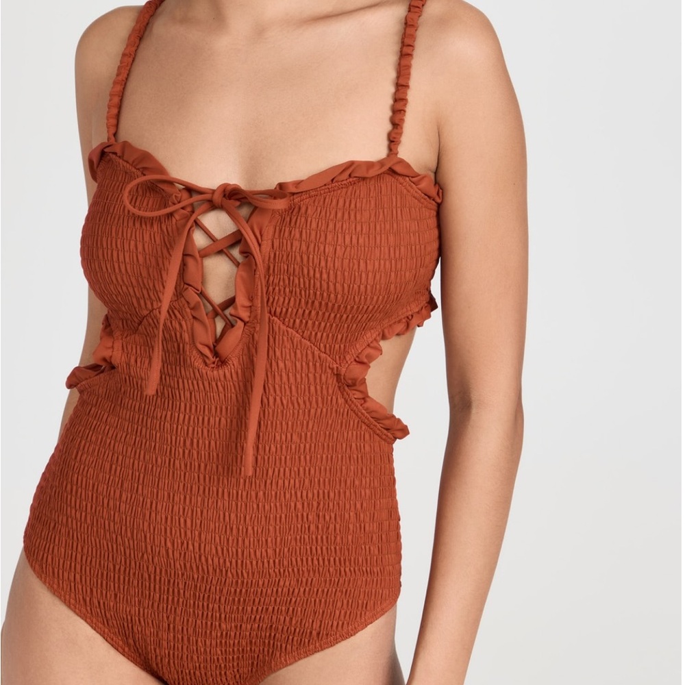 Sea Smocked One Piece Swimsuit